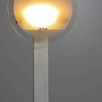 Postmoderne Memphis Stijl "Sunset" Dimbare Stalamp In Glas En Wit Metaal, Italië 1980S thumbnail 10