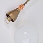 Vintage Art Deco Bol Hanglamp Schoollamp Kopper Mid Century thumbnail 13