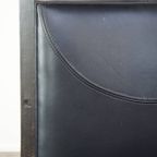 Zeer Statige Zwarte Rundleren Design Fauteuil/armchair Van Giorgetti Met Een Uitmuntend Zitcomfor thumbnail 10
