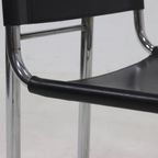 Set Of 2 Italian Modern Saddle Leather And Chromed Steel Chairs 1980S thumbnail 10