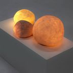 Set Of 3 'Dora' Moon Rock Lamps By Andre Cazenave For Atelier A France 1969 thumbnail 4