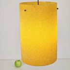 Vintage Hanglamp Polyester Sugar Tube Geel Suiker ‘60 Brass thumbnail 3