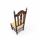 8 ( 2 X Armrest ) X Ornate Wood / Bobbin / Wicker Dining Chair / Studded Chairs thumbnail 6
