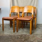 4X Dyrlund Vintage Grenen Stoelen thumbnail 4