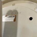 Vintage Limburg Glashütte Plafondlamp, Rond, Melkwit thumbnail 7