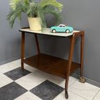 Wood And Formica Serving Trolley 1960S thumbnail 2