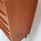 Vintage Teak Houten Ladenkast Deens 6 Lades Chest Of Drawers thumbnail 7