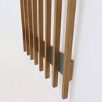 Large Wall Mounted Slatted Coat Rack 1960S thumbnail 9