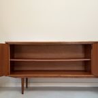 Vintage Houten Dressoir / Sideboard Met 2 Deurtjes En 3 Lades thumbnail 7