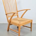 Vintage Fauteuil Beuken Hout Biezen Spijlstoel ’60 Japandi thumbnail 2