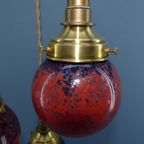 Hanglamp Met 3 Art De France Gekleurde Glazen Bollen thumbnail 11