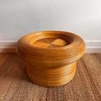 ‘pencil Reed’ Rotan Bamboe Salontafel Vintage thumbnail 2