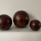 Vintage Houten Bakjes. Houten Bollen. Baboushka Bollen. Houten Decoratie Ballen thumbnail 10
