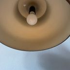 Vintage Mid Century Metalen Hanglamp In Bruin thumbnail 11