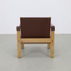 Vintage Fauteuil Safari Easy Chair Set Leer Escriba Brazil (setprijs) thumbnail 6