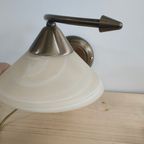 Vintage Muurlamp Massive Met Alblasten Kap thumbnail 2