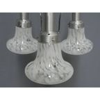 Vintage Hanglamp Met 3 Gewolkte Glazen Kappen thumbnail 9