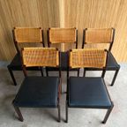 Set/5 Vintage Top Form Stoelen, 1960, Skai Webbing thumbnail 11