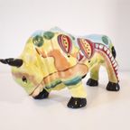 * Porselein Stier Cowparade Stijl Retro Spaarpot thumbnail 4