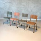 Retro Eettafelstoelen Nieuw Roze Okerbruin Taupe Prijs P/st thumbnail 4