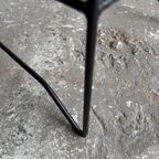 Red Slatted Chair With Black Metal Frame thumbnail 13