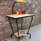 Mid Century Trolley, Vintage Bijzettafel Op Wielen, Side Table thumbnail 11