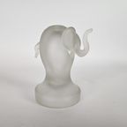 Paperweight Glas - Olifant - Gesatineerd Glas - 70S thumbnail 5