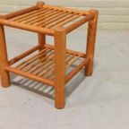 Vintage Houten Bijzettafel Nachtkastje Plantentafel thumbnail 5