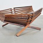 Vintage Deense Palissander Fruitschaal Mand ‘60 Mid-century thumbnail 4