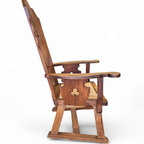 High Back / Monastry / Rush Seat Armchair 1950s thumbnail 16