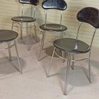 Set Van 4 Vintage Postmodern Italiaans Eetkamerstoelen thumbnail 7