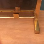 Elegante Origineel Vintage Italiaanse Krantenbak In Messing thumbnail 7
