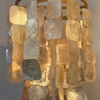 Capiz Hanglamp Vintage Schelpen Opaline Parelmoer Bamboe Frame thumbnail 5