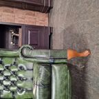 Chesterfield Lazychester Relaxfauteuil (m) - Antiek Limoen Groen Met Knopenzit thumbnail 8