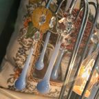 2 Beschikbaar ! Murano Opaline Vintage Teardrop Tafellampjes Lampen thumbnail 3