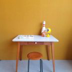 Vintage Tafeltje, Formica Blad, Demontabel, Met Lade, Tafel thumbnail 2