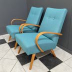 Pair Smidek Chairs 1960S Reupholstered thumbnail 5