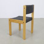 6x Eetkamerstoel Cees Braakman <<<brand>>>, 1970s Nieuw Gestoffeerd thumbnail 16