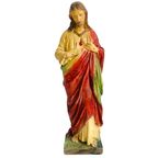 Vintage Jezus Beeld Xl Heilig Hart Rood thumbnail 6