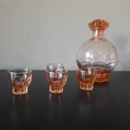 Vintage Frans Likeursetje, Karaf 15 Cm Hoog, 4 Shotglaasjes 4cm Hoog thumbnail 4