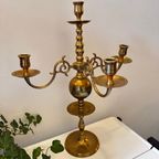 Grote Messing Kandelaar 3 Armen thumbnail 5