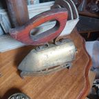 Antieke Ossentong Strijkijzer Messing thumbnail 2