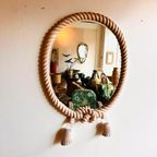 Mid Century Rope Mirror Touw Spiegel Vintage thumbnail 2