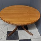 Round Wood Coffee Table 1960S thumbnail 3