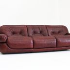 Vintage Sapporo Italiaanse Leren Sofa Mobil Girgi Jaren 70 thumbnail 2
