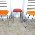 Prachtige Set Van 4 Kleurrijke Vintage Retro Stoelen thumbnail 23