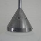 Art Deco Hanglamp Met Geribbelde Glazen Kap, Jaren 30 thumbnail 14