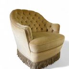 Vintage Fauteuil / Eenzit / Clubzetel Met Franjes thumbnail 2