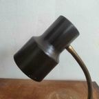 Vintage Bureau Lamp Lijkt Op Hala Bruin Goud. thumbnail 4