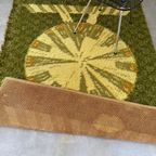 Groot Groen Vintage Rya Vloerkleed / Kleed, Scandinavisch Design thumbnail 4